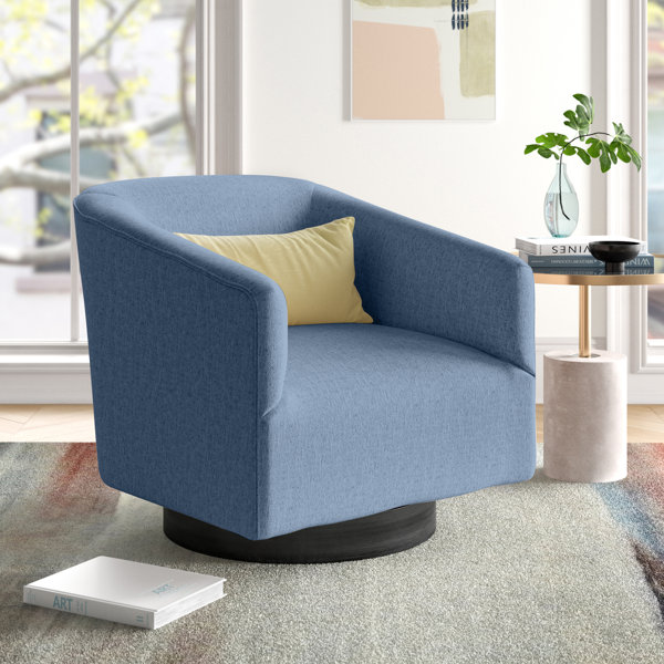 AllModern Donovan 30" Wide Polyester Swivel Barrel Chair & Reviews